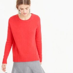 J. Crew Red Tunic Crewneck Sweater L
